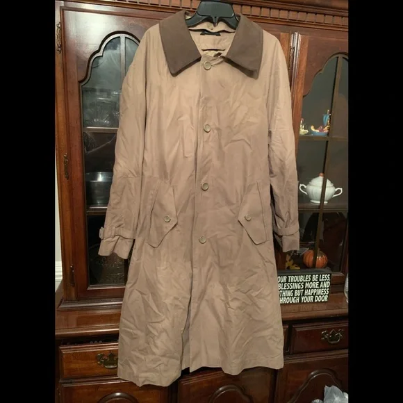 Forest Club by Rainforest Long Jacket Coat with Cowhide Collar Size 44 Short